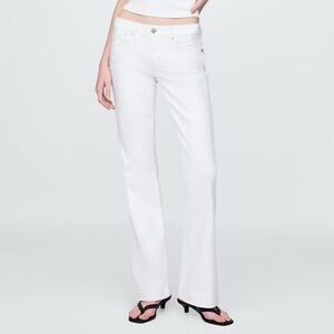 LOFT white bootcut mid rise jeans